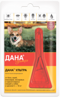 Капли от блох и др. насекомых для собак и щенков 5-10 кг Apicenna Дана Ультра 1*0,8 мл