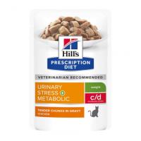 Hills Prescription Diet c/d Multicare Stress влажный диетический корм для взрослых кошек при стрессе, избыточном весе и проблемах мочеполовой системы, в паучах - 85 г