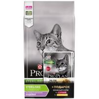 PRO PLAN 1,5 КГ + 2Х85 Г СУХОЙ КОРМ ДЛЯ КАСТРИРОВАННЫХ КОТОВ И СТЕРИЛИЗОВАННЫХ КОШЕК ИНДЕЙКА 1Х6