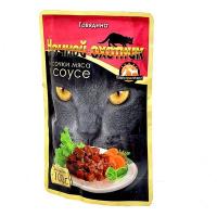 Влажный корм для кошек Ночной Охотник кусочки в соусе с говядиной 100 г