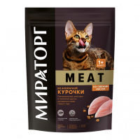Сухой корм для взрослых кошек Мираторг Winner MEAT из ароматной курочки 750 г