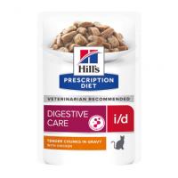 Hills Prescription Diet i/d диетический влажный корм для кошек при заболеваниях ЖКТ с курицей, в паучах - 85 г