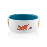Beeztees Миска д/кошек фарфоровая “Играющие кошки” 0,25л*11,5см