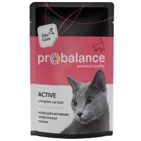 Влажный корм для взрослых кошек ProBalance Active пауч 85г