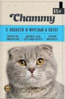 Корм Chammy консервированный для кошек с лососем и форелью в соусе 85г
