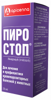 Пиро-стоп инъекционный Apicenna для лечения и профилактики кровепаразитарных болезней у животных 20 мл