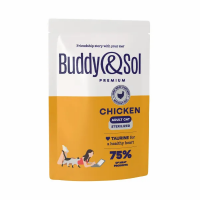 B&S PREMIUM STERILIZED Влажный корм д/кошек стерил (курица в соусе) 85г, BS357