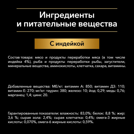 Влажный корм Adult Nutri Savour для взрослых кошек, кусочки с индейкой в желе 85 г
