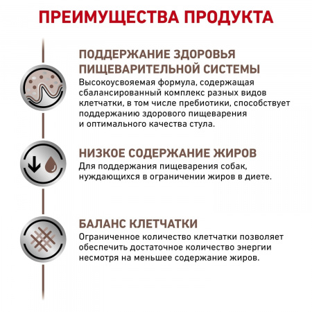Для взрослых собак малых пород при нарушениях пищеварения 1 кг